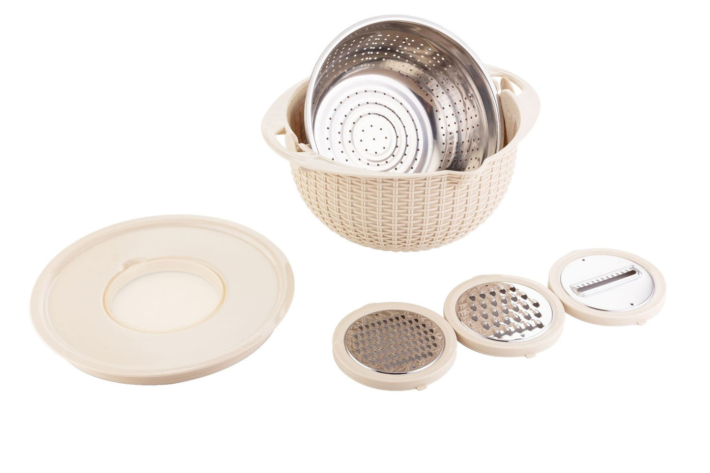 Kitchen Fruit Tray Removable Double Layer Fruit and Vegetable Basin Draining Basket Creative Household Rotating Washing Basket