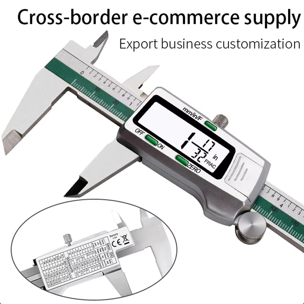 ET50 150Mm Digital Caliper Fraction / MM / Inch 0.01Mm High Precision Vernier Caliper Gauge for Mechanical Components Measure