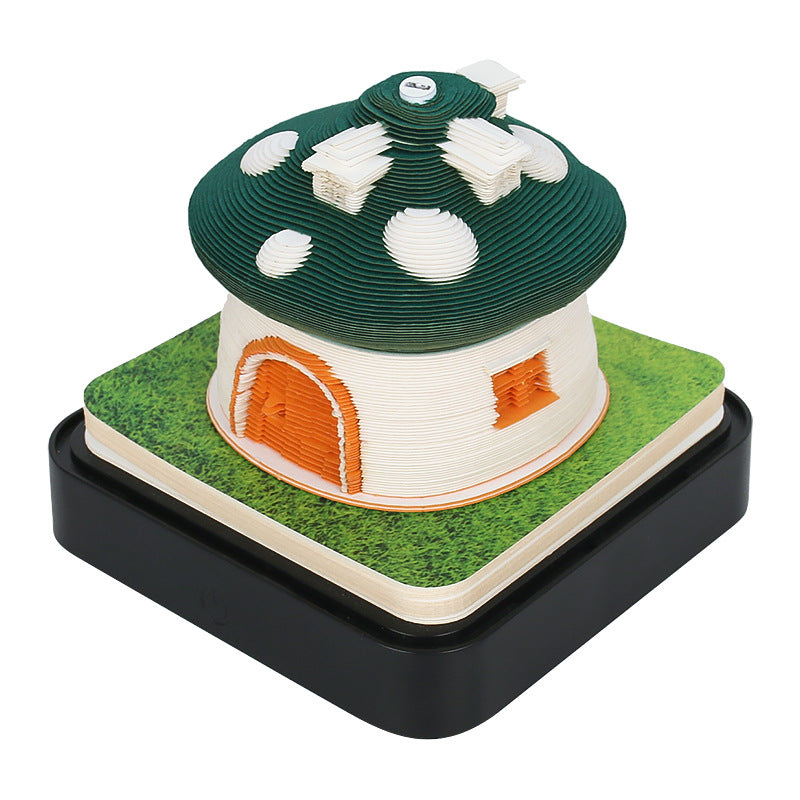 3D Three-Dimensional Note Paper Earth Model Paper Carving Calendar Note Book Ornaments