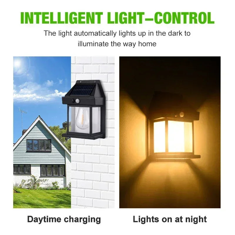 Solar-Powered Outdoor Wall Light