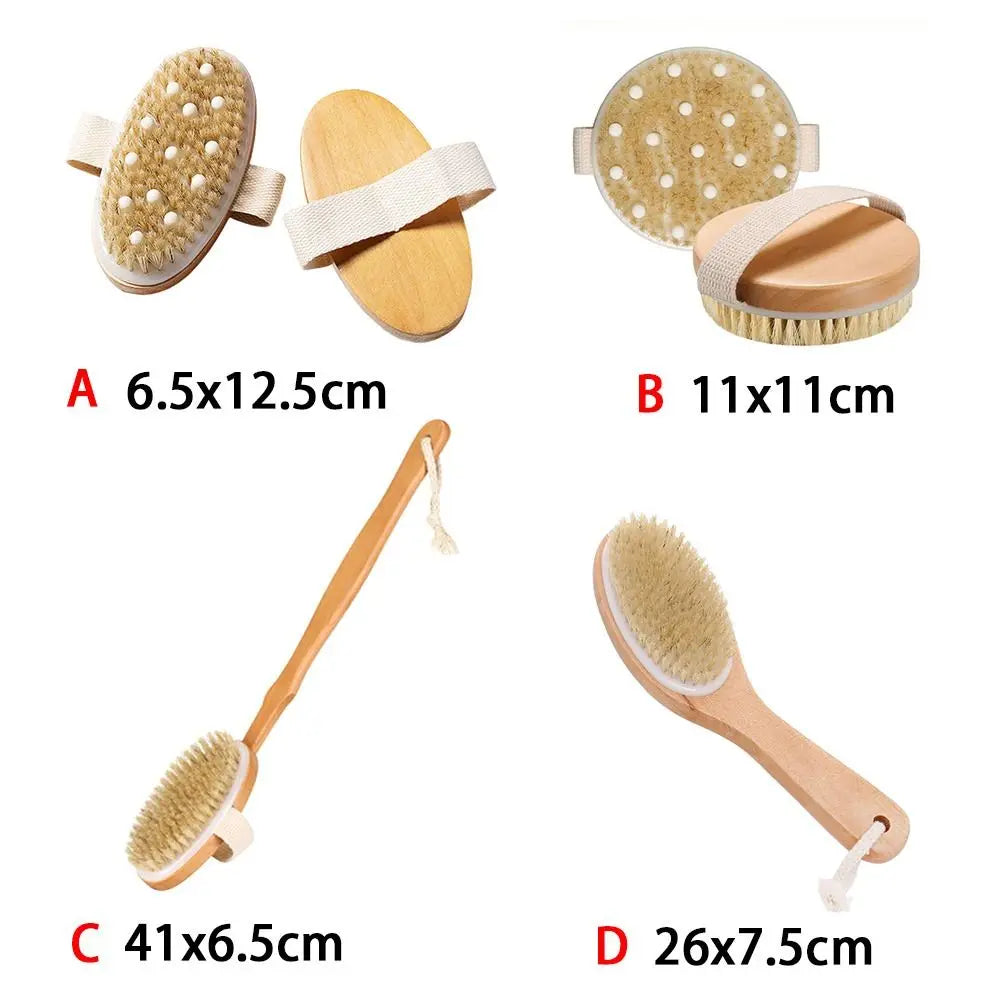 Portable Boar Bristle Body Brush