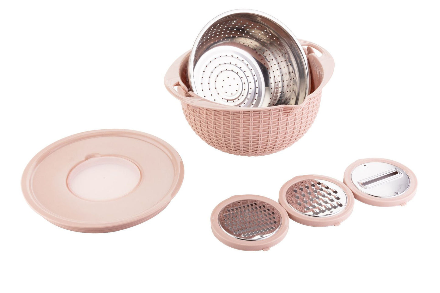 Kitchen Fruit Tray Removable Double Layer Fruit and Vegetable Basin Draining Basket Creative Household Rotating Washing Basket
