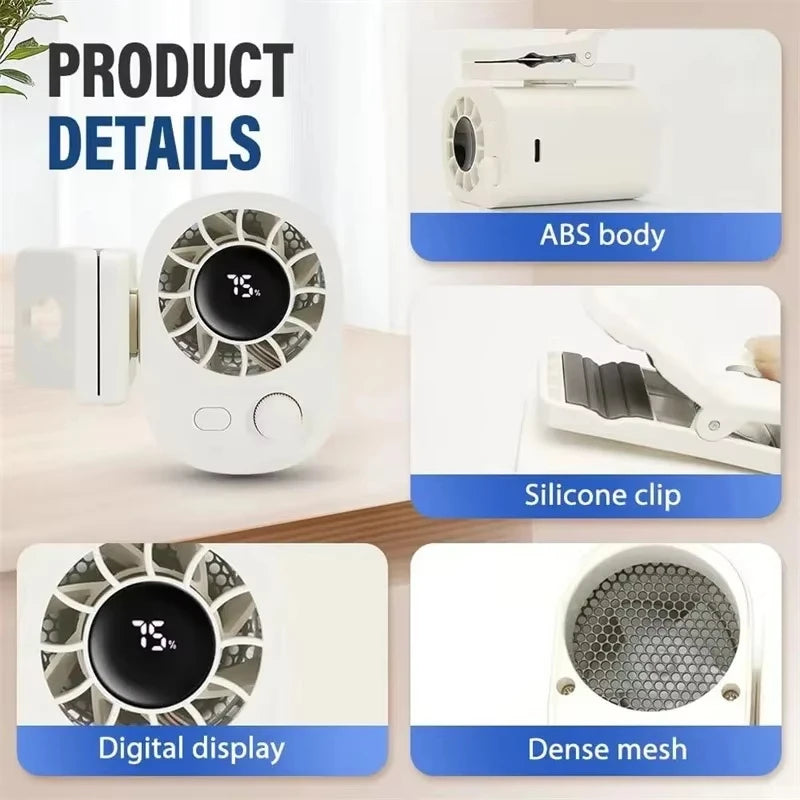 Car Clip On Fan 360° Rotatable