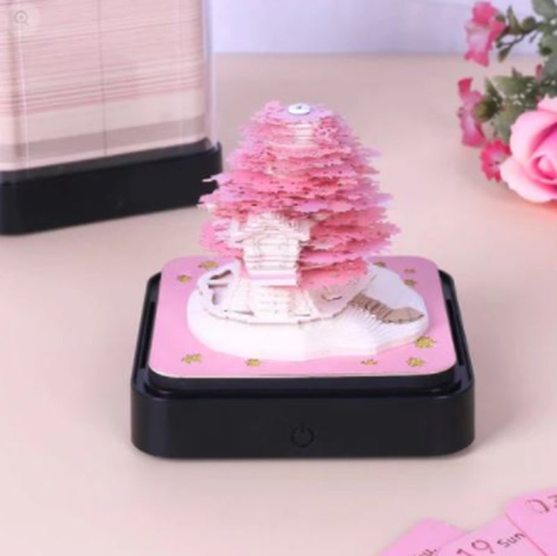 3D Three-Dimensional Note Paper Earth Model Paper Carving Calendar Note Book Ornaments