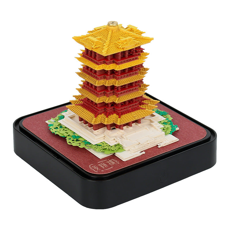 3D Three-Dimensional Note Paper Earth Model Paper Carving Calendar Note Book Ornaments