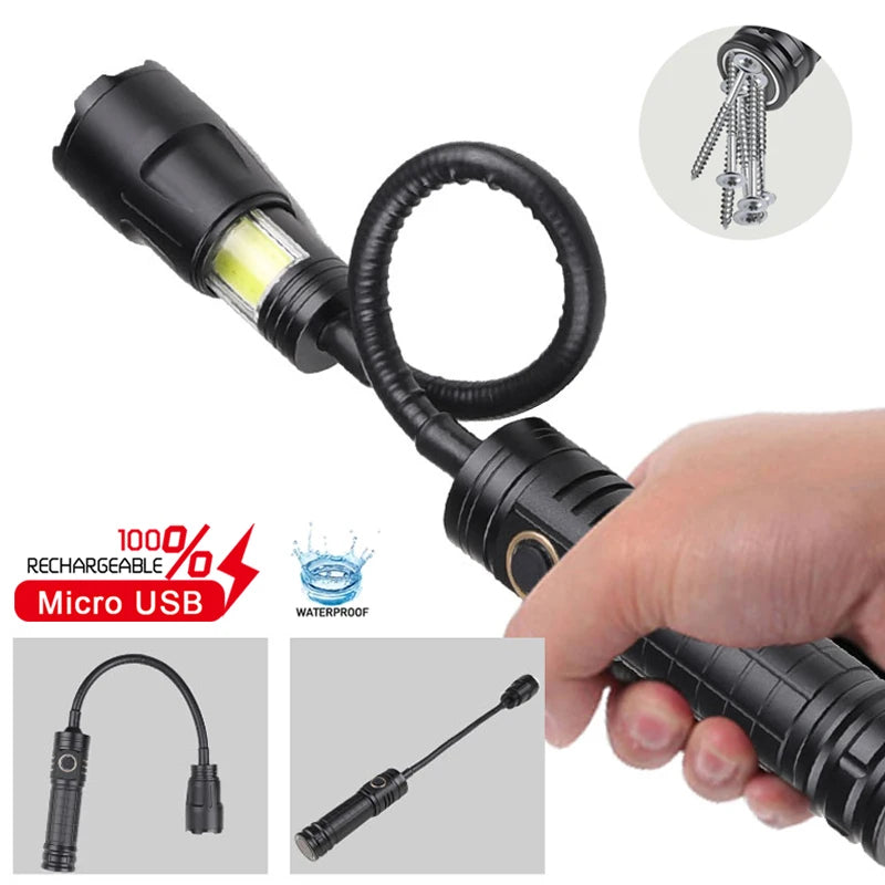Flexible USB XHP50 LED Flashlight