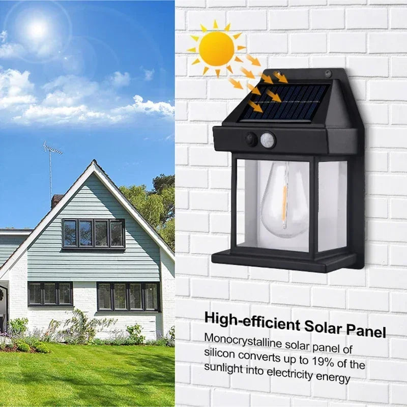 Solar-Powered Outdoor Wall Light
